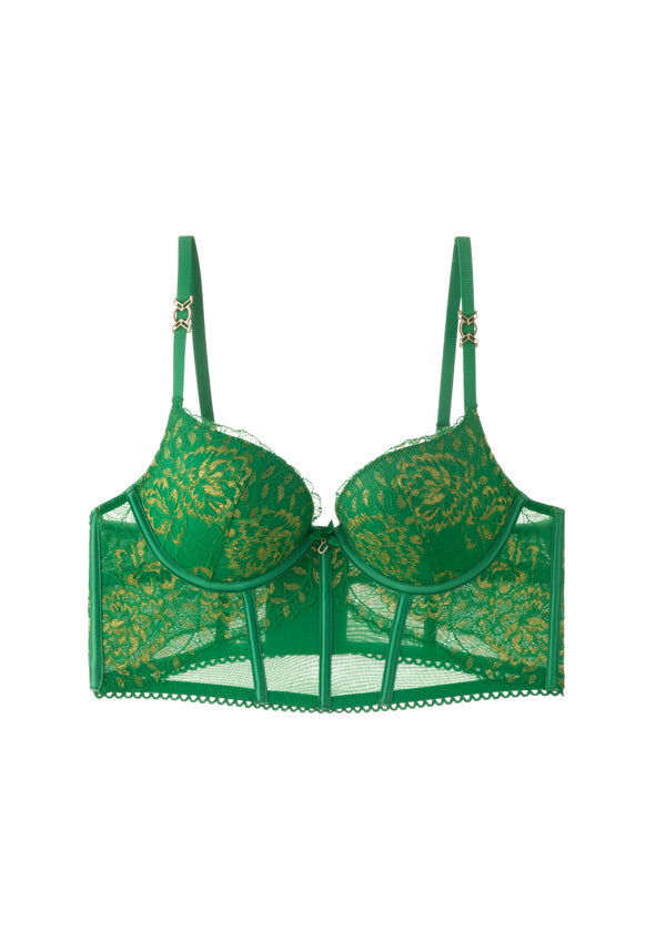 SHARON Sexy Push-Up Mesh Corset Long Bra-imgsize-38D