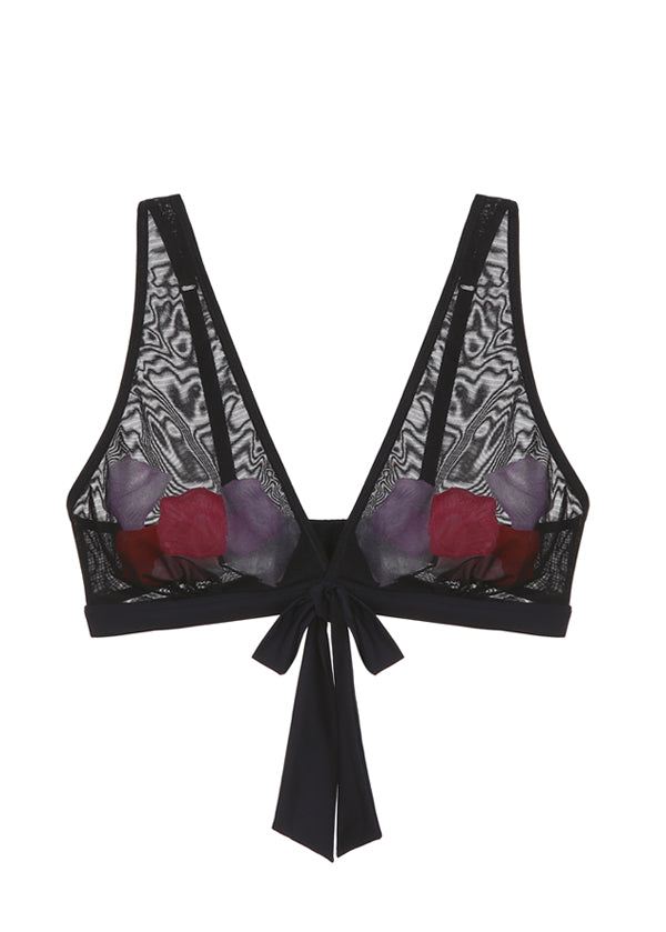 YOLANDA Sexy Deep V Rose Wireless Comfortable Convertible Bralette