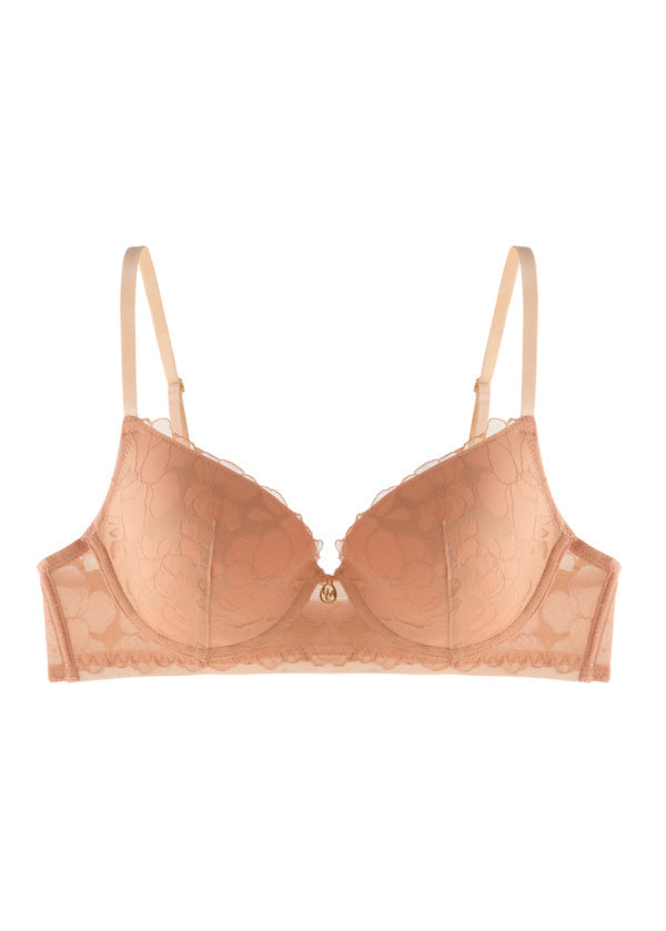 ZARINA Flower Lace Push-Up Demi Bra-imgsize-38D