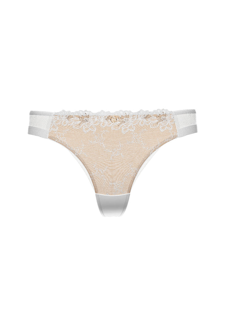 JESSA Plus Sexy White Lace Tanga Panties